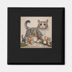 Imã Arte De Arranjar Rochas Na Forma De Um Gato S