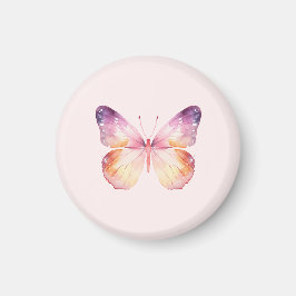 Imã Arte de Borboleta em Aquarela