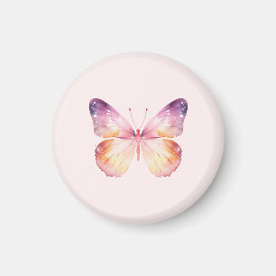 Imã Arte de Borboleta em Aquarela