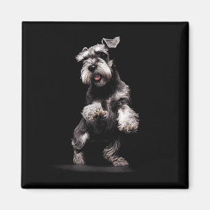 Imã Arte de Cachorro Schnauzer Miniatura Schnauzer Min