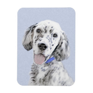 Ímã Arte de Cão de Pintura de Belton, Setter Azul