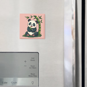 Imã Arte de Cartoon Bonita Adorável Panda Hugging