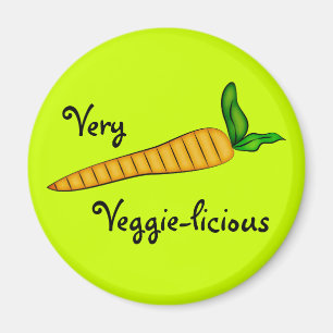 Imã Arte de Cenoura Vegetal Muito Veggie