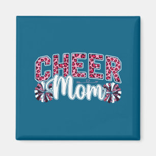 Imã Arte de Cheer Mom Leopardo Cheerleader