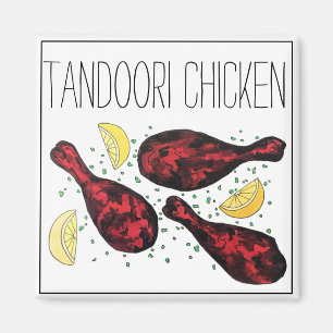 Imã Arte de Comida de frango Indiano Tandoori