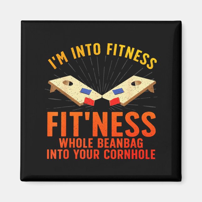 Imã Arte de Cornhole para Homens Mulheres Jogadores de (Frente)