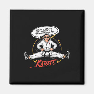 Imã Arte de desenho animado de artes marciais engraçad