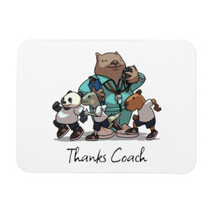Ímã Arte de desenho animado de wombat Agradecimento Tr