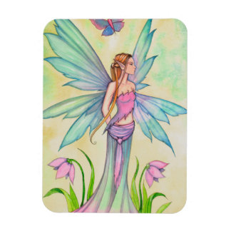Ímã Arte de Fantasia da Fada Borboleta da Primavera
