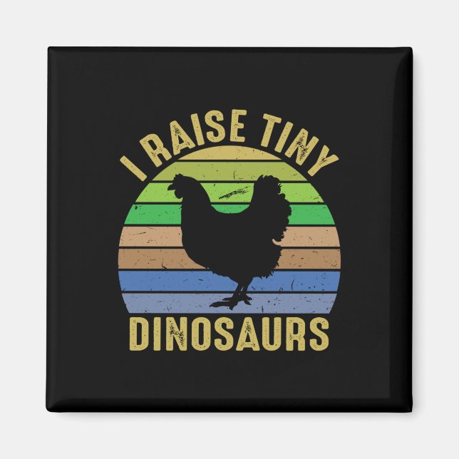 Imã Arte De Frango Eu Levanto Dinossauros Pequenos (Frente)
