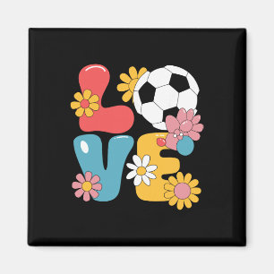 Imã Arte de Futebol Engraçada Para Mulheres Jogadoras