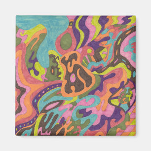 Imã Arte de geladeira "Libertar" abstrato