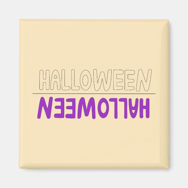 Imã Arte De Halloween Amiga Violeta Com Toque Assustad (Frente)