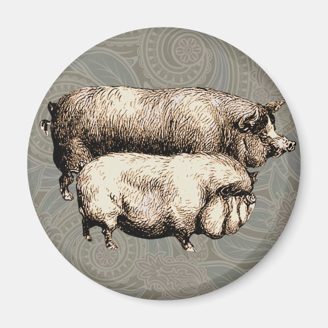 Imã Arte de Ilustração Anterior de País de Fazenda de  (Frente)