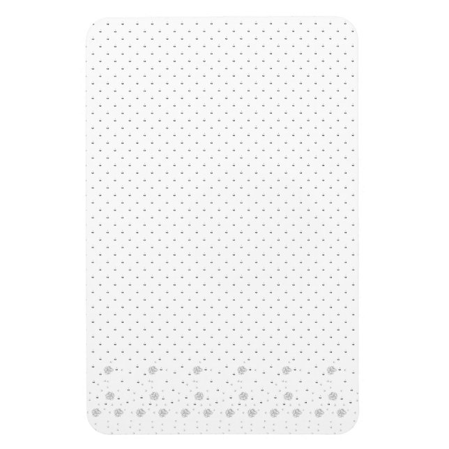 Ímã Arte de linha, Lilac branco (Vertical)