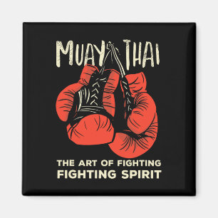 Imã Arte de Luta de Muay Thai Vintage Retro Kickboxing