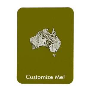 Ímã Arte de Mapa Australiana