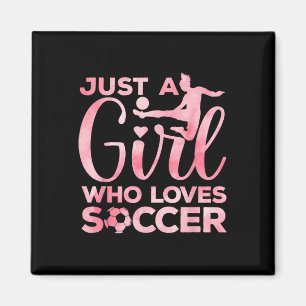 Imã Arte de Menina de Futebol Para Meninas Crianças Me