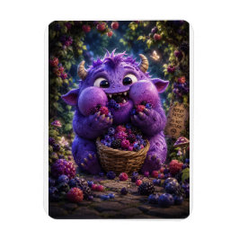 Ímã Arte de Monstro Fofo Bandido de Frutas Floresta Fa