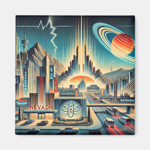 Imã Arte de Nevada da Era Espacial Atômica do Meio do