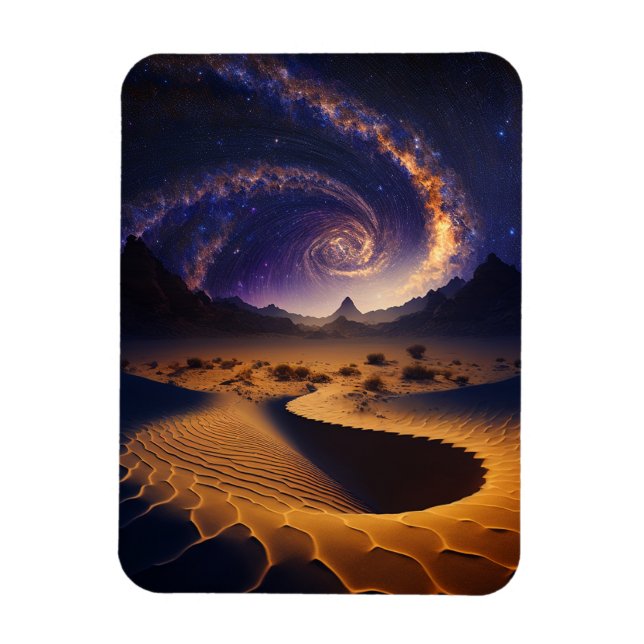 Ímã Arte de Paisagem Surreal do Desert Galaxy (Vertical)