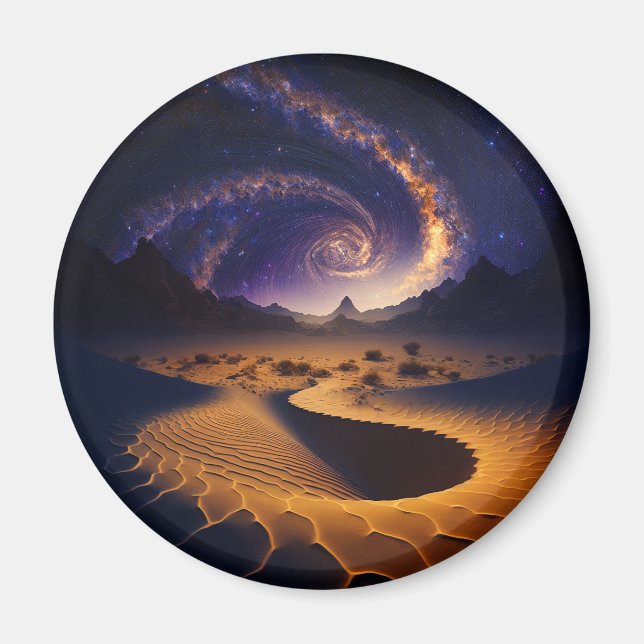 Imã Arte de Paisagem Surreal do Desert Galaxy (Frente)