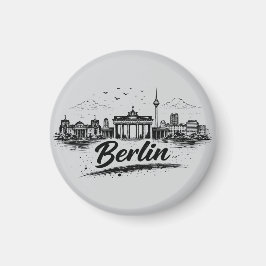 Imã Arte de Paisagem Urbana Minimalista de Berlim Alem