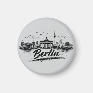 Imã Arte de Paisagem Urbana Minimalista de Berlim Alem