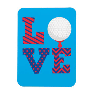 Ímã Arte de Palavras de Amor pelo Golfe