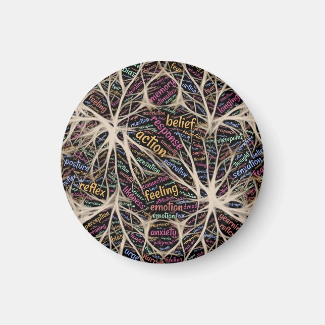 Imã Arte de Palavras Inspiradora de Experiência Humana (Frente)