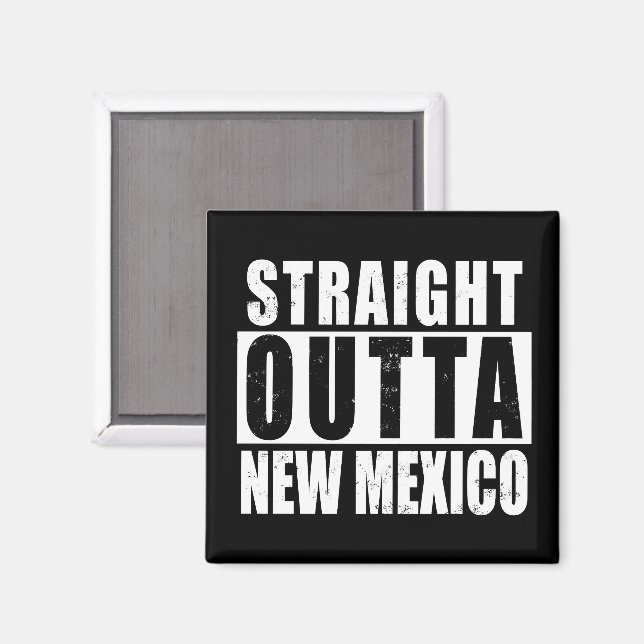 Imã Arte de Palavras Straight Outta Novo México (Front/Back)