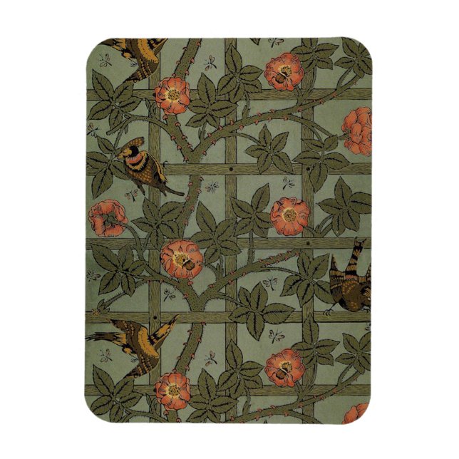 Ímã Arte de Papel de Parede Treliça de William Morris (Vertical)