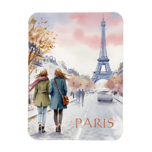 Ímã Arte de Parede Aquarela Torre Eiffel de Paris