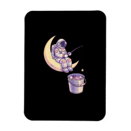 Ímã Arte de Parede Astronauta Surrealista Pescando Est