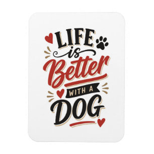 Ímã Arte de Parede para Amantes de Cachorros - A Vida 