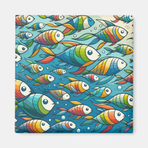 Imã Arte de peixe submarino colorida