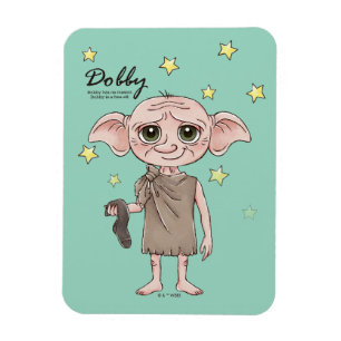 Ímã Arte de Personagem em Aquarela do Dobby