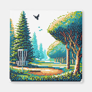 Imã Arte de Pixel de Golf de Disco