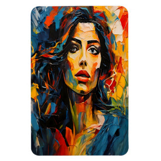 Ímã Arte de Retrato Expressionista Radiante