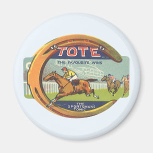 Imã Arte de rótulo de produto vintage, tônico esportiv