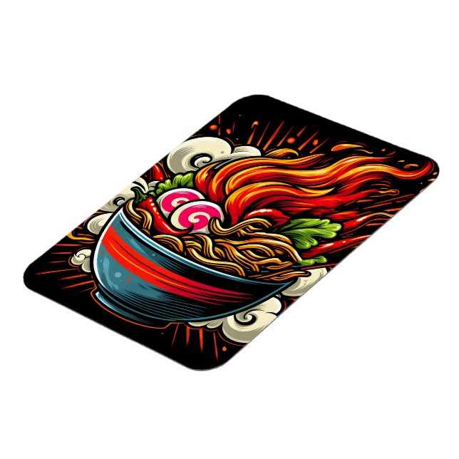Ímã Arte de Rua de Ramen Japonês Apimentado (Left Side)
