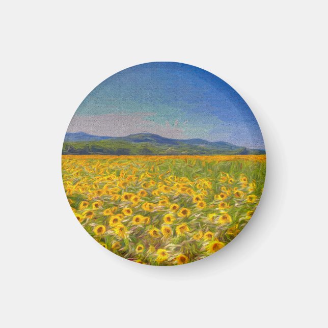 Imã Arte de Sonhos de Girassol (Frente)