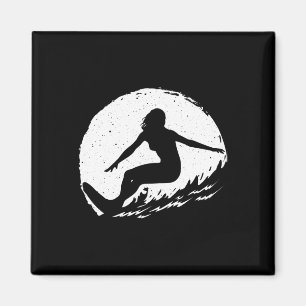 Imã Arte de Surf para Mulheres Meninas Praia Surfista