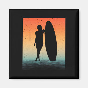 Imã Arte de Surfista Para Mulheres Meninas Prancha de
