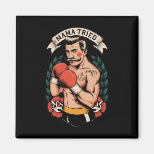 Imã Arte de Tatuagem Tradicional Americana de Boxeador