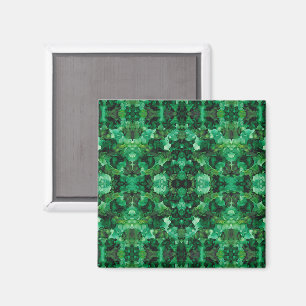 Imã Arte de Tinta Alcoólica Abstrata Verde Oasis