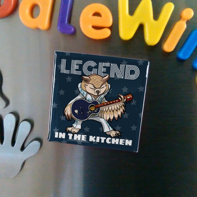 Imã Arte de uma Estrela do Rock na Cozinha com uma Est (Criador carregado)