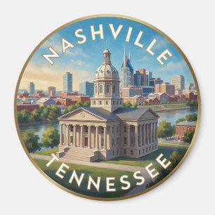 Imã Arte de Viagem Cidade da Música Nashville Tennesse