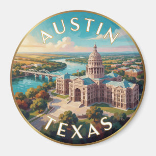 Imã Arte de Viagem do Capitólio da Skyline de Austin T