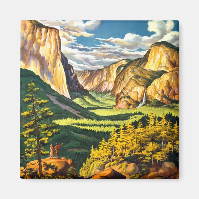 Imã Arte de Viagem do Parque Nacional de Yosemite (Frente)